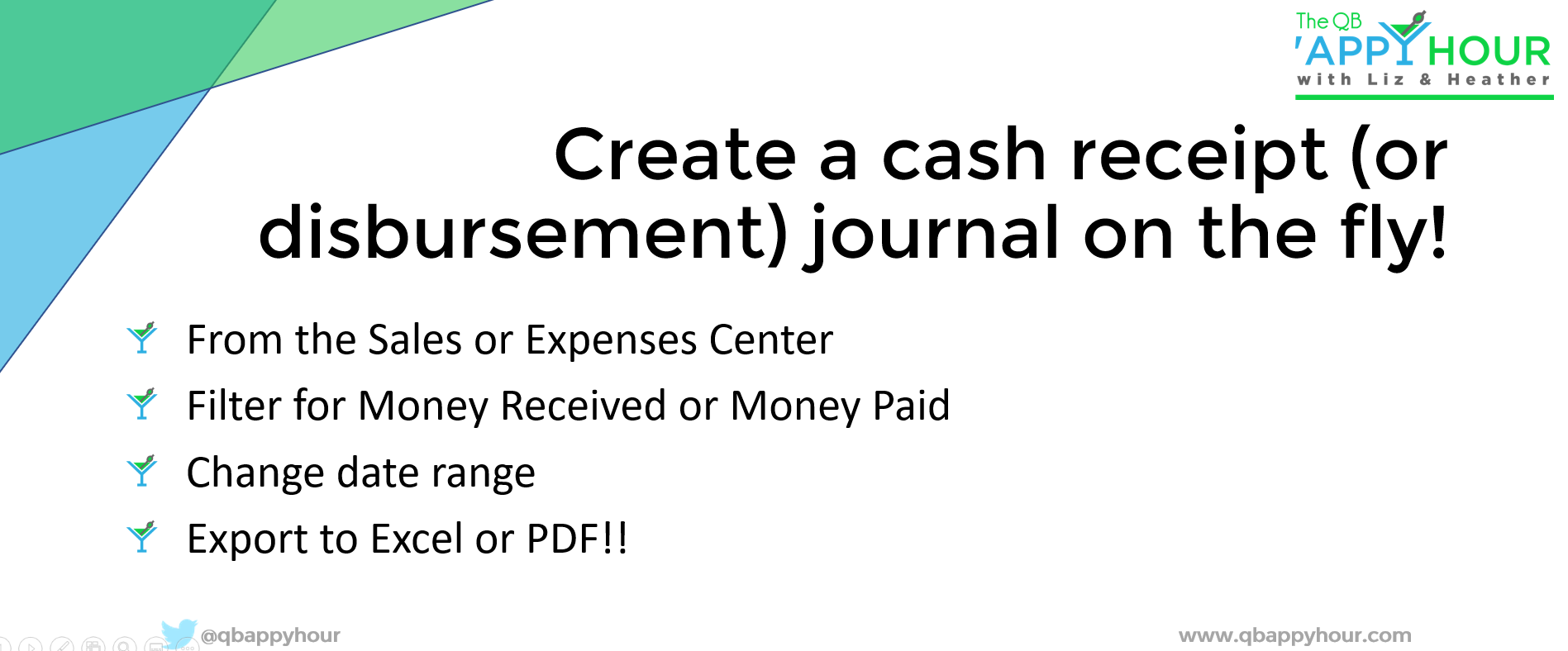 Create a cash receipt journal